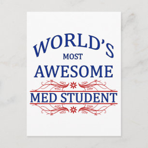 World's Most Awesome Med Student Postcard