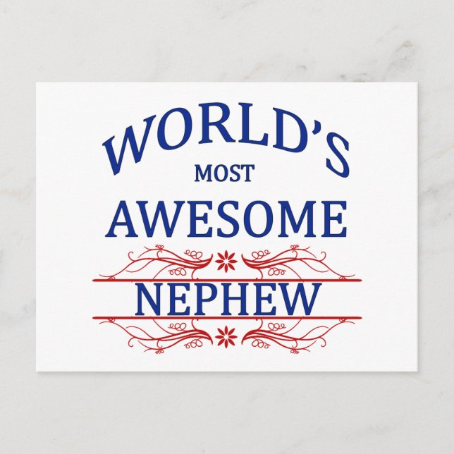 World's Most Awesome Nephew Postcard (Front)