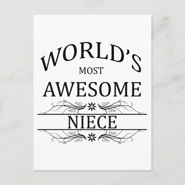 World's Most Awesome Niece Postcard (Front)