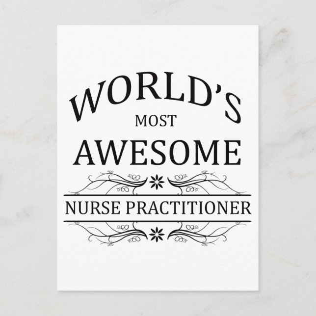 World's Most Awesome Nurse Practitioner Postcard (Front)