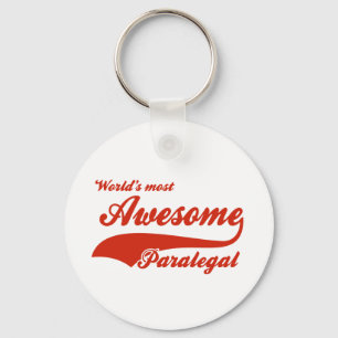 World's Most Awesome paralegal Keychain