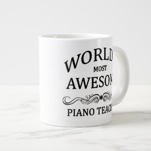 World's Most Awesome Piano Teacher Large Coffee Mug