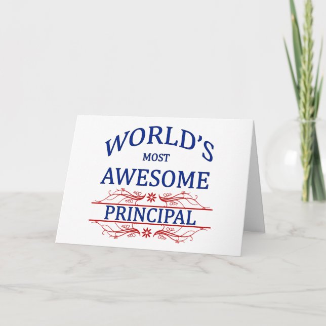 World's Most Awesome Principal Card (Front)