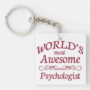 World's Most Awesome Psychologist Keychain