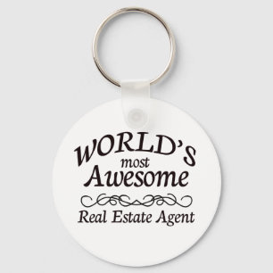 World's Most Awesome Real Estate Agent Keychain