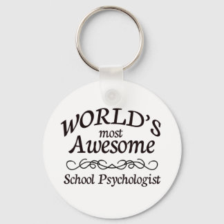 World's Most Awesome School Psychologist Keychain