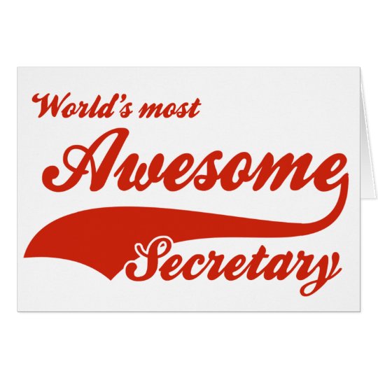 World's Most Awesome secretary Card