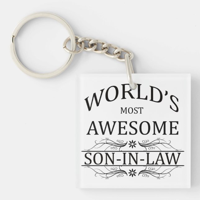 World's Most Awesome Son-in-Law Keychain (Front)