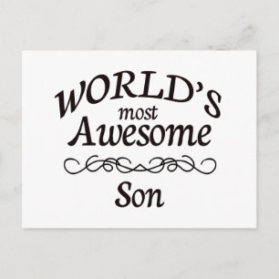 World's Most Awesome Son Postcard