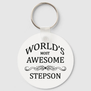 World's Most Awesome Stepson Keychain