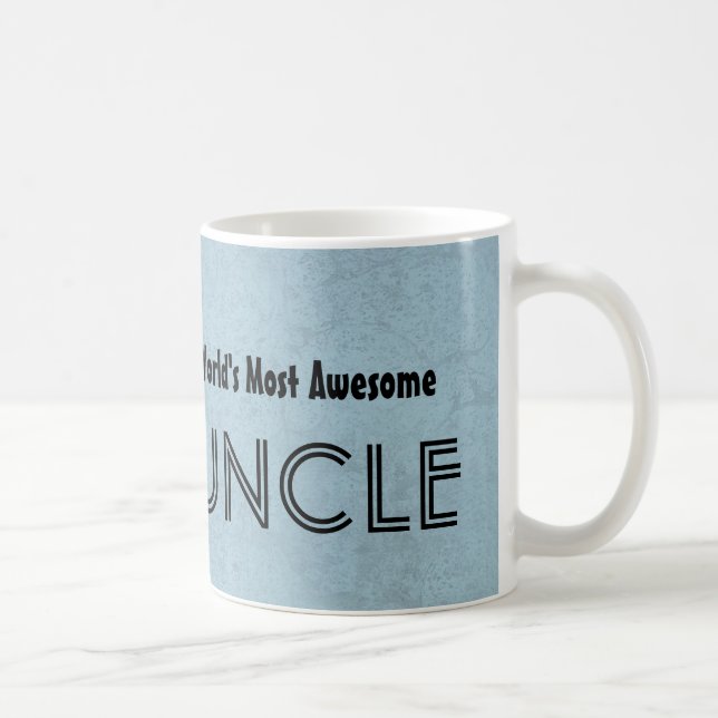 World's Most Awesome UNCLE Blue Grunge Coffee Mug (Right)