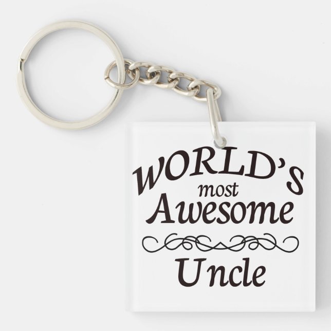 World's Most Awesome Uncle Keychain (Front)