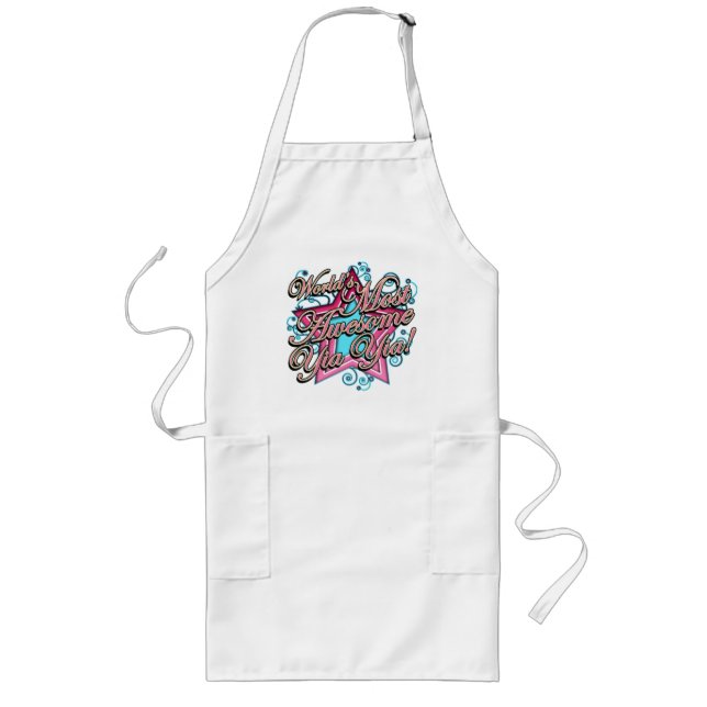 Worlds Most Awesome Yia Yia Long Apron (Front)