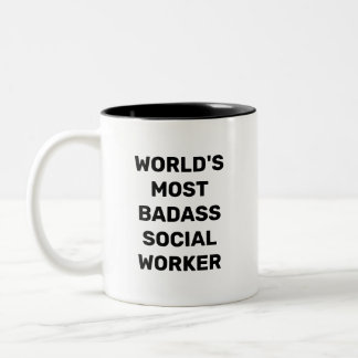 World's Most Badass Social Worker Coffee Mug