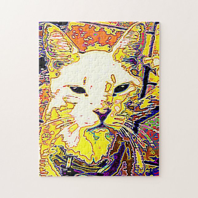 WORLD'S MOST DIFFICULT PUZZLE YELLOW CAT (Vertical)