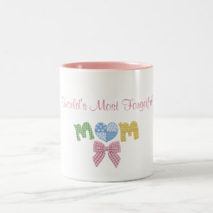 World's Most Forgetful Mom Mother's Day Gift Two-Tone Coffee Mug