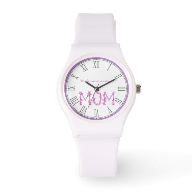 World's most wonderful mom orchid art watch (Front)