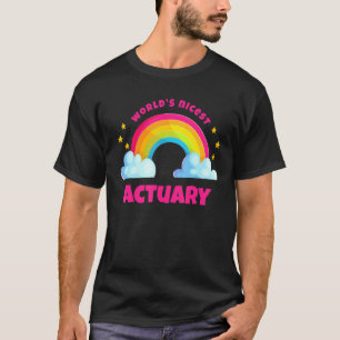 World's Nicest Actuary Shirts Rainbow Retro Funny 