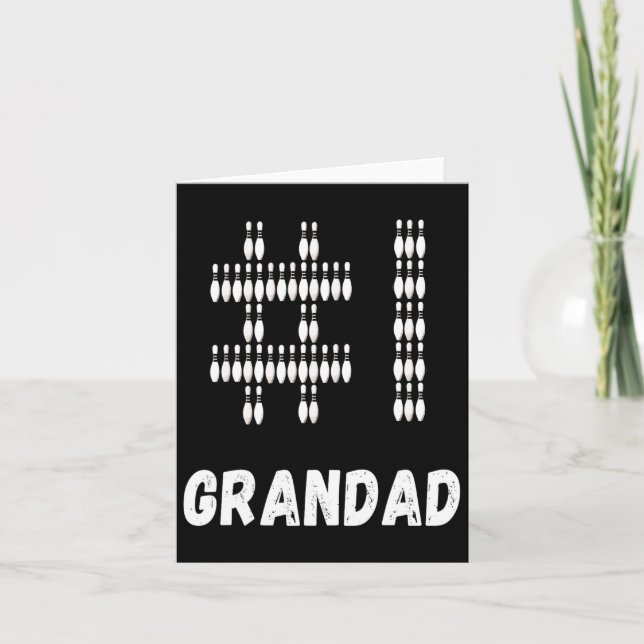 World's Number One Bowler Grandad Bowling  Card (Front)