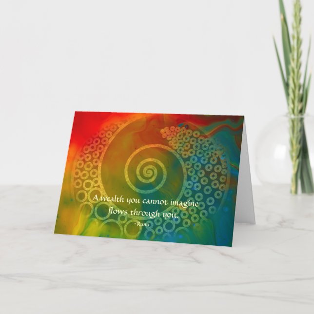 Worlds of Wonder Rumi and Poetic Art Card (Front)