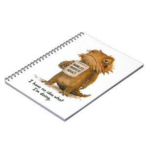 World's Okayest Adult Bearded Dragon Art Notebook