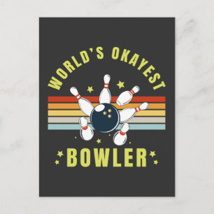 Worlds Okayest Bowler Holiday Postcard