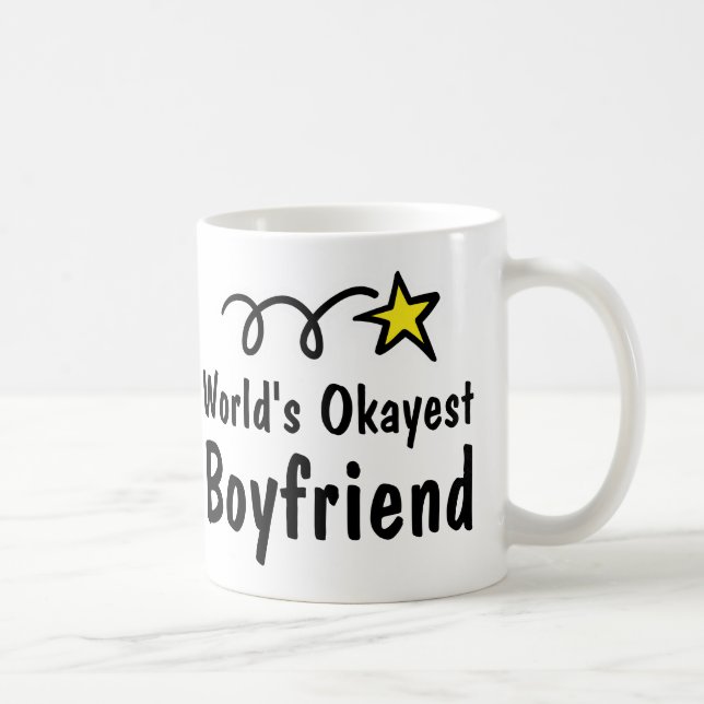 World's Okayest Boyfriend Coffee Mug Gift (Right)