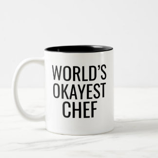 World's Okayest Chef Two-Tone Coffee Mug