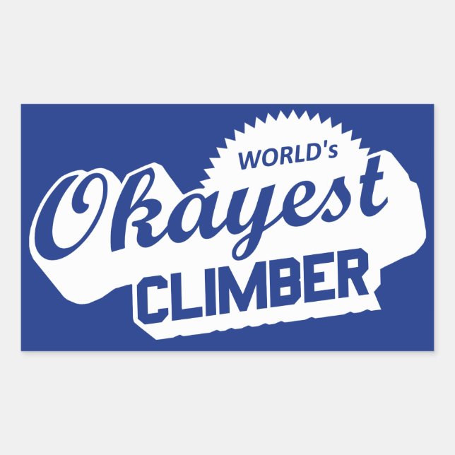 World's Okayest Climber Sticker (Front)