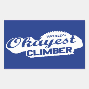 World's Okayest Climber Sticker