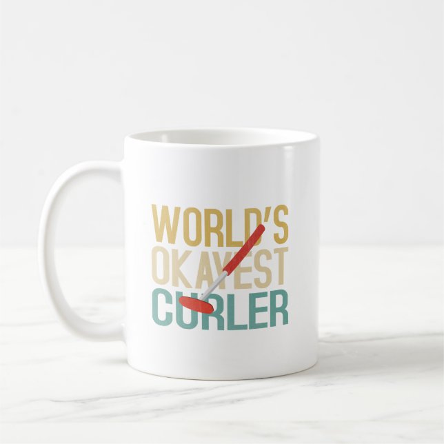 World's Okayest Curler Mug & Gift Items (Left)