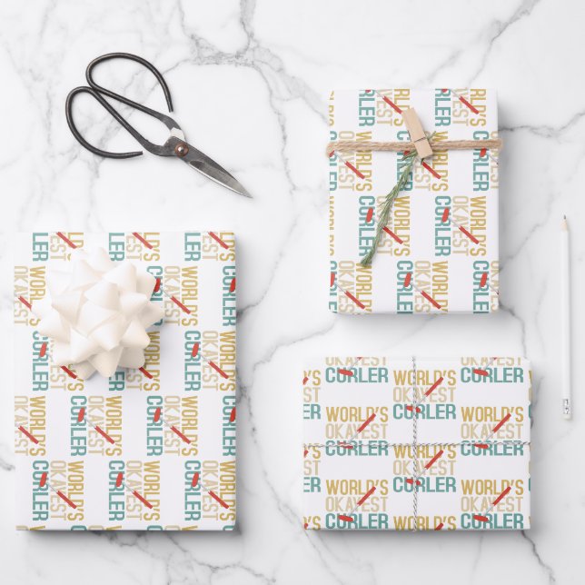 World's Okayest Curler Wrapping Paper  (Front)