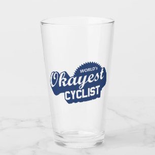World's Okayest Cyclist Glass