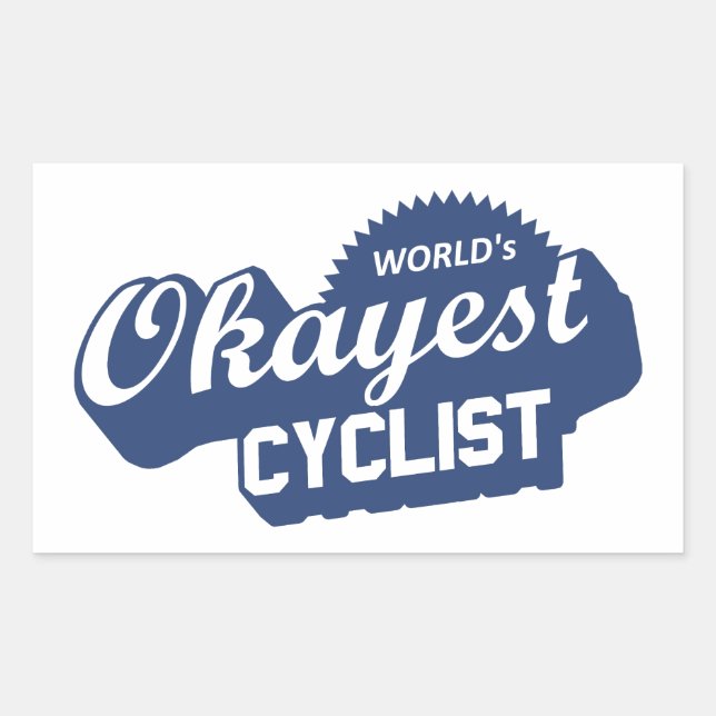 World's Okayest Cyclist Sticker (Front)