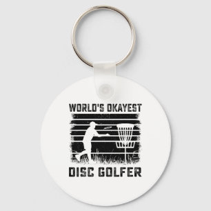 World's Okayest Disc Golfer - Funny Disc Golf Love Keychain