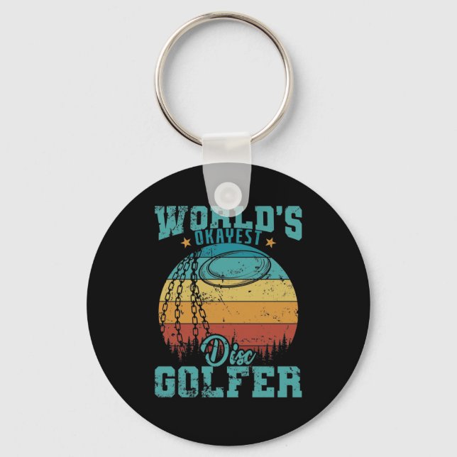 World's Okayest Discgolfer Keychain (Front)