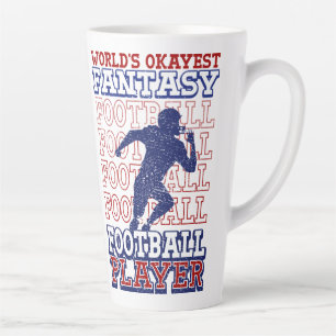 World's Okayest Fantasy Football Player USA Colour Latte Mug