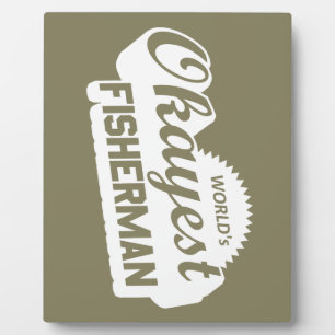 World's Okayest Fisherman Plaque