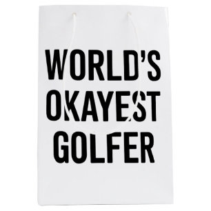 World's Okayest Golfer Dad Father's Day Golfing Medium Gift Bag
