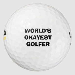 World's Okayest Golfer Golf Ball Set