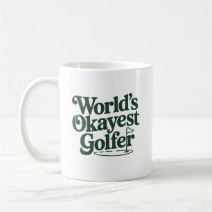 World's Okayest Golfer Retro Golf Humour Coffee Mug