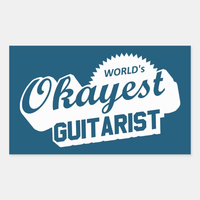 World's Okayest Guitarist Sticker (Front)