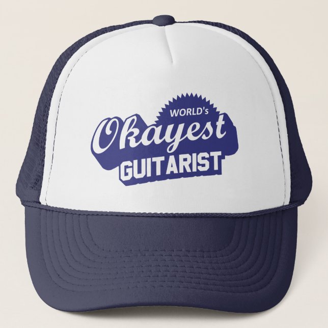 World's Okayest Guitarist Trucker Hat (Front)