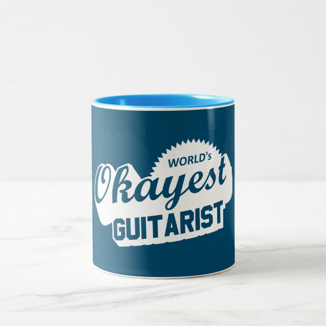 World's Okayest Guitarist Two-Tone Coffee Mug (Center)