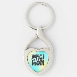 World's Okayest Mom Mother's Day Design-51723 Keychain