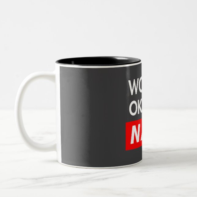 Worlds okayest Nash Two-Tone Coffee Mug (Left)