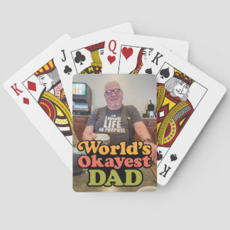 Worlds Okayest Papa personnalisable cartes à jouer