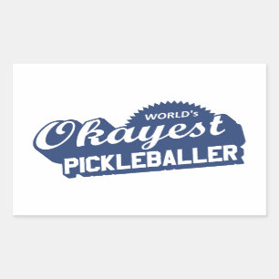 World's Okayest Pickleballer Sticker