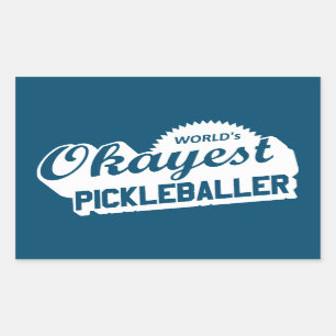 World's Okayest Pickleballer Sticker