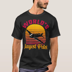 Worlds Okayest Pilot retro vintage worlds okayest T-Shirt
